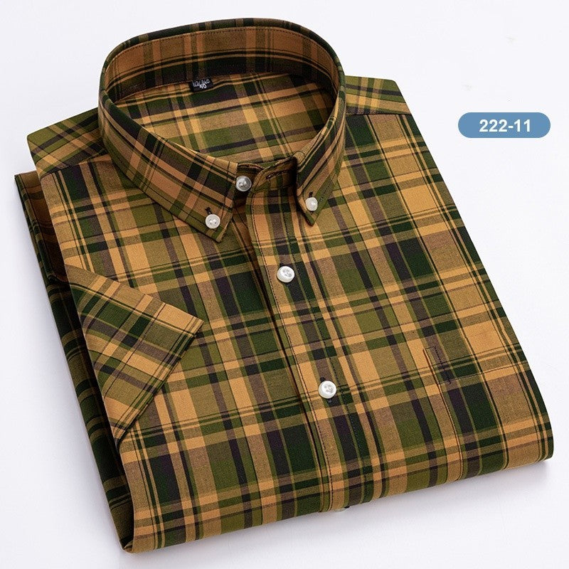 Summer Fashion Casual Men's Shirt Plaid