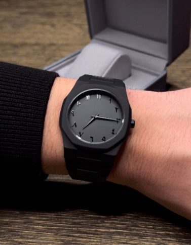 ساعة عربية من الفولاذ المقاوم للصدأ