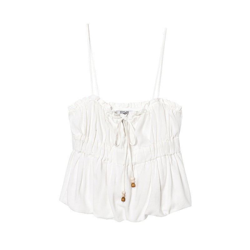 Fashionable All-match Linen Blended Stretch Top