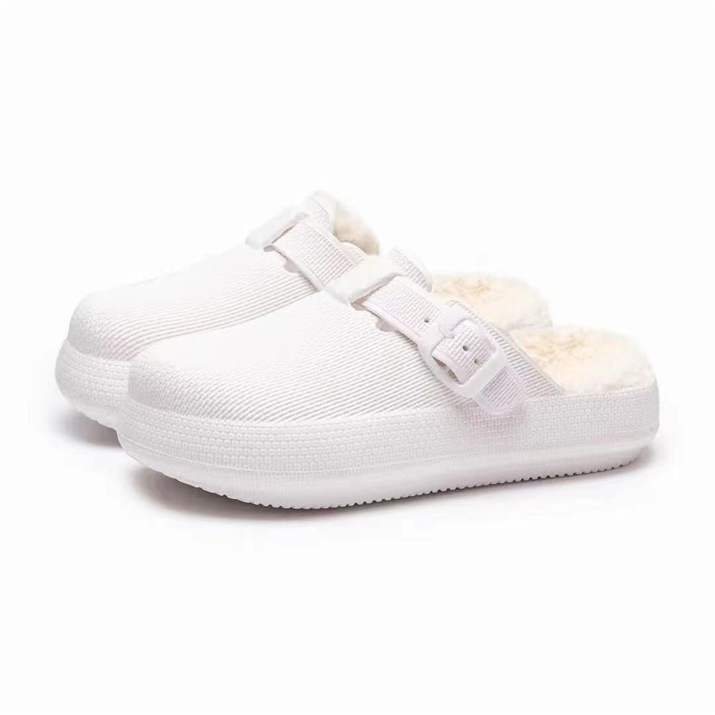 Toe Plush Soft Soled Slippers Adjustable