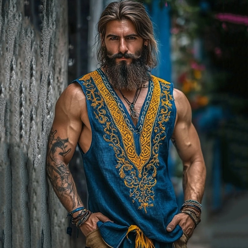 تي شيرت فضفاض كاجوال برقبة دائرية ونمط عرقي ثلاثي الأبعاد مطبوع رقميًا