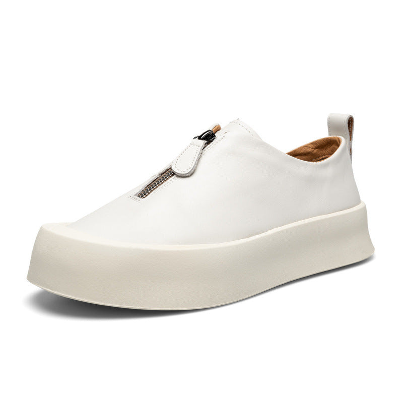 Men's Retro Distressed Leather Platform All-match Casual Sneakers