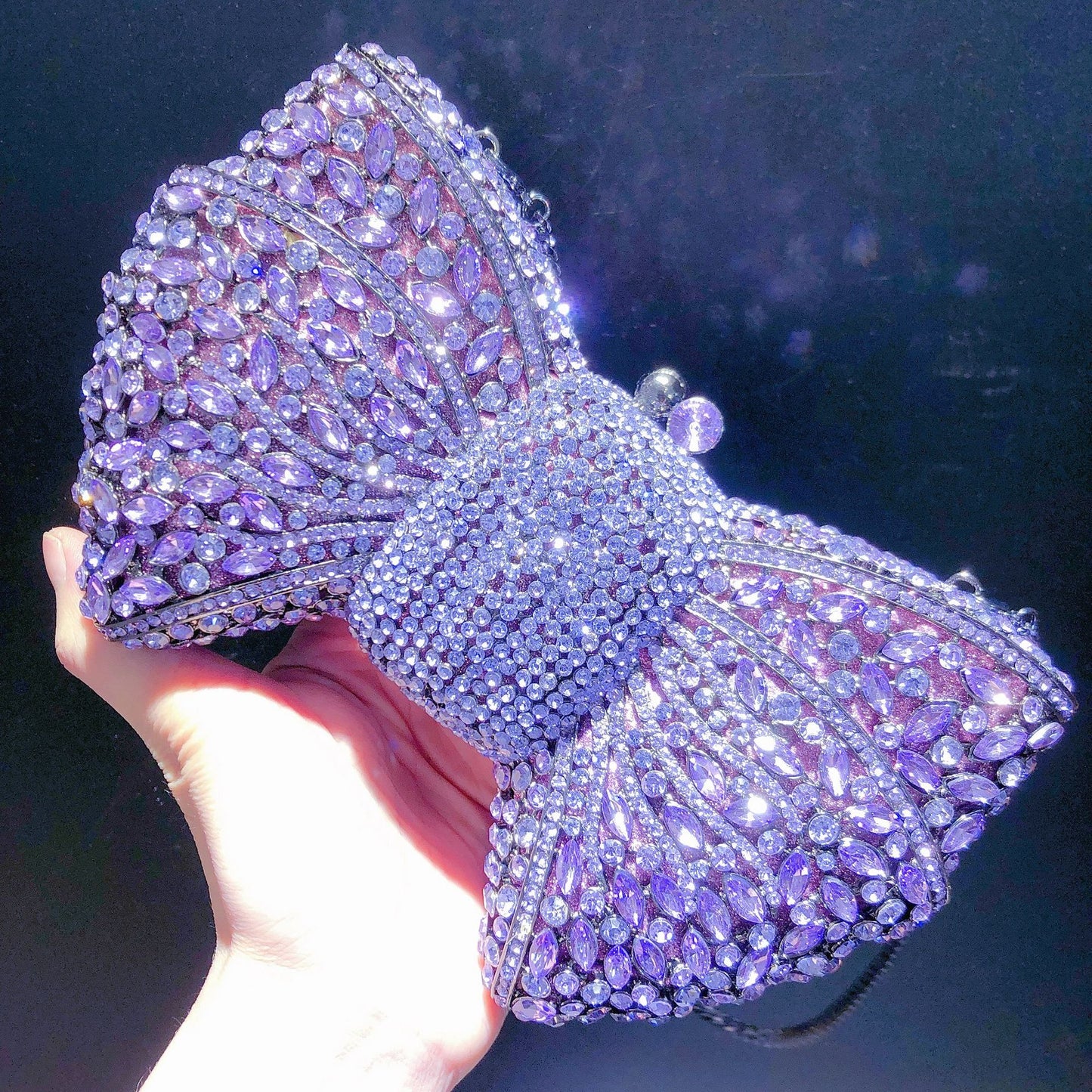 Bow Diamond Evening Bag Rhinestone Clutch