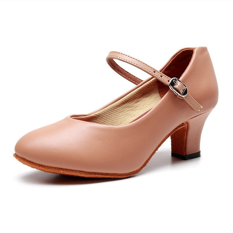 Women's Adult Dance Mid-heel Shoes Soft Bottom Lightweight Breathable