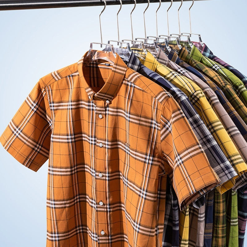 Summer Fashion Casual Men's Shirt Plaid