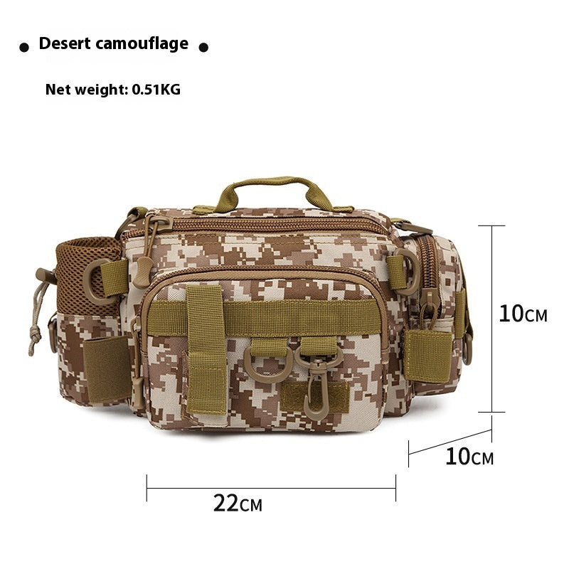Multifunctional Rod Waist Bag Single Room Backpack Fishing Crossbody Bag
