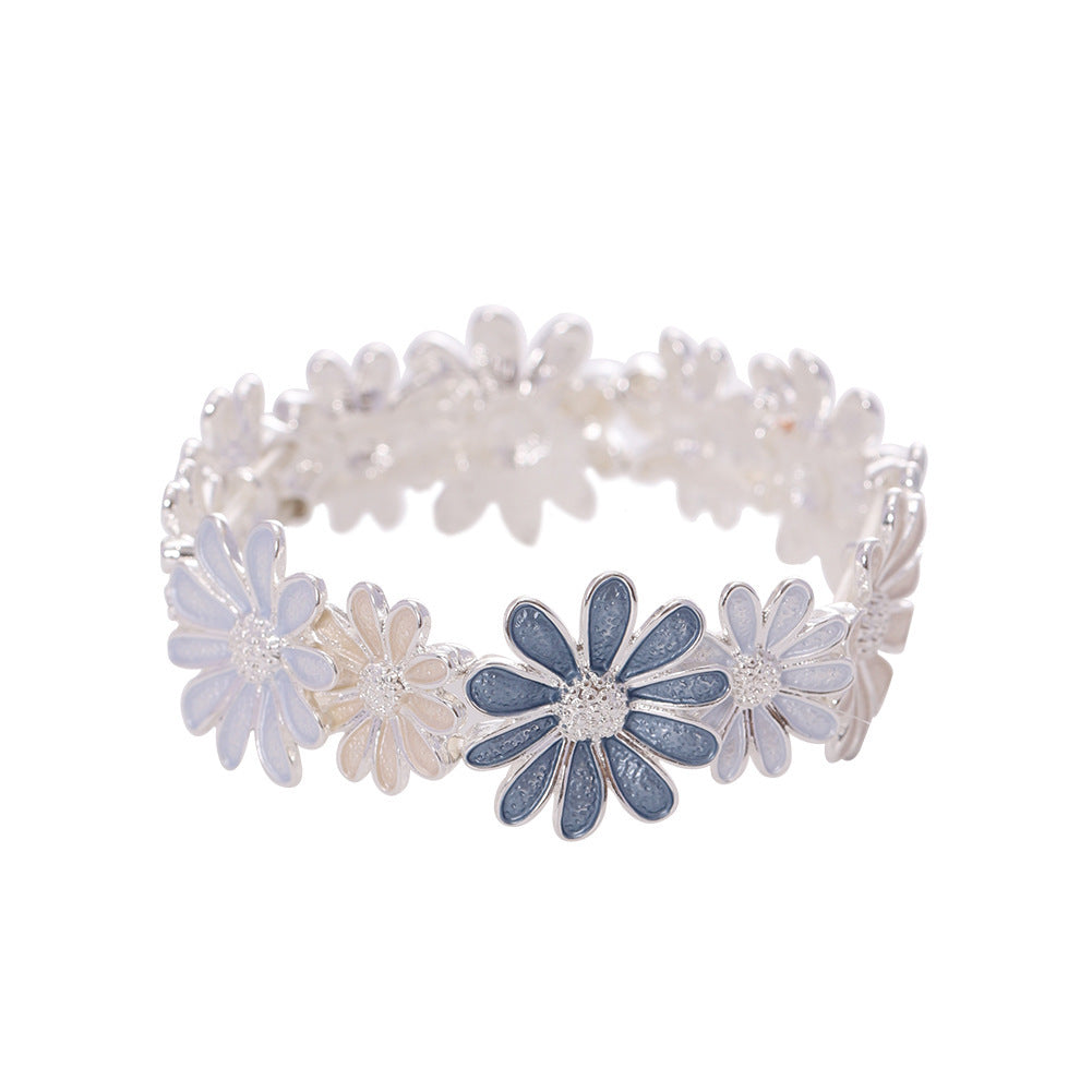 Zinc Alloy Oil Dripping Color Elastic String Bracelet Advanced