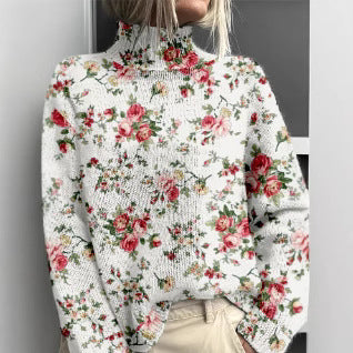 Women's Woolen Sweater Fashion Personality Turtleneck Sweater
