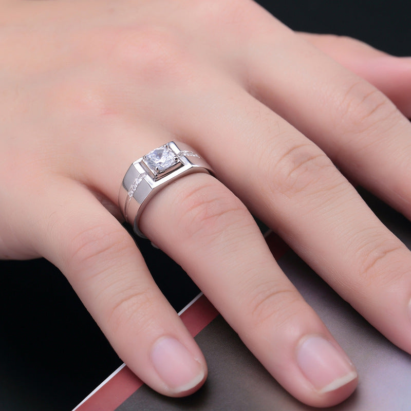 خاتم رجالي من الفضة الاسترلينية