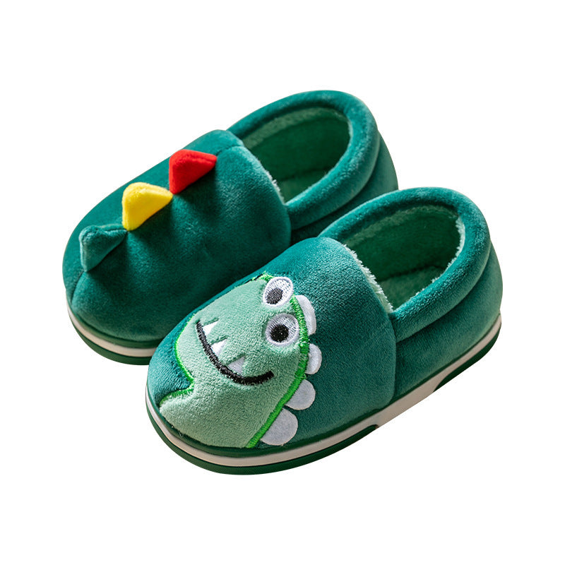 Children's Bags Heel Cartoon Dinosaur Plush Cotton Shoes