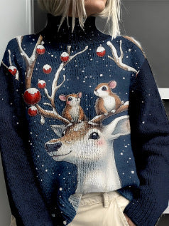 Women's Woolen Sweater Fashion Personality Turtleneck Sweater