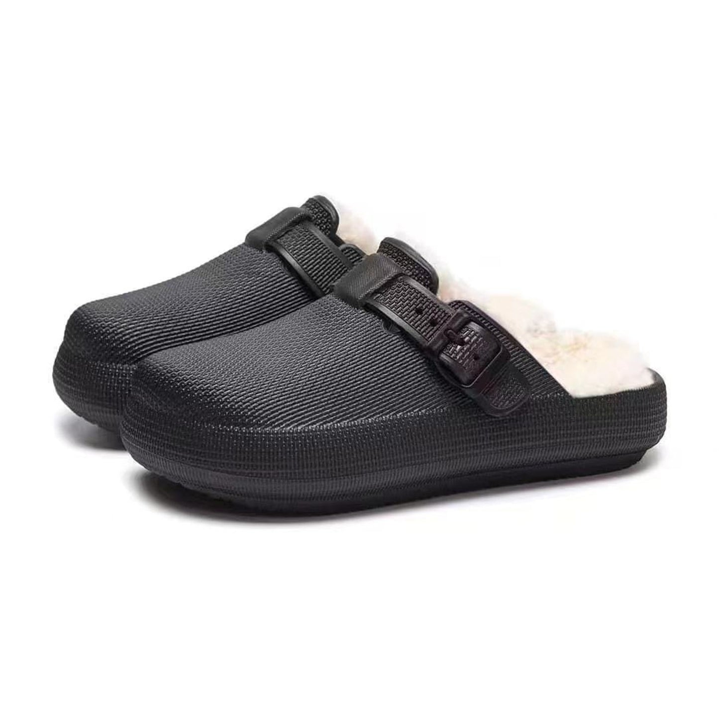 Toe Plush Soft Soled Slippers Adjustable