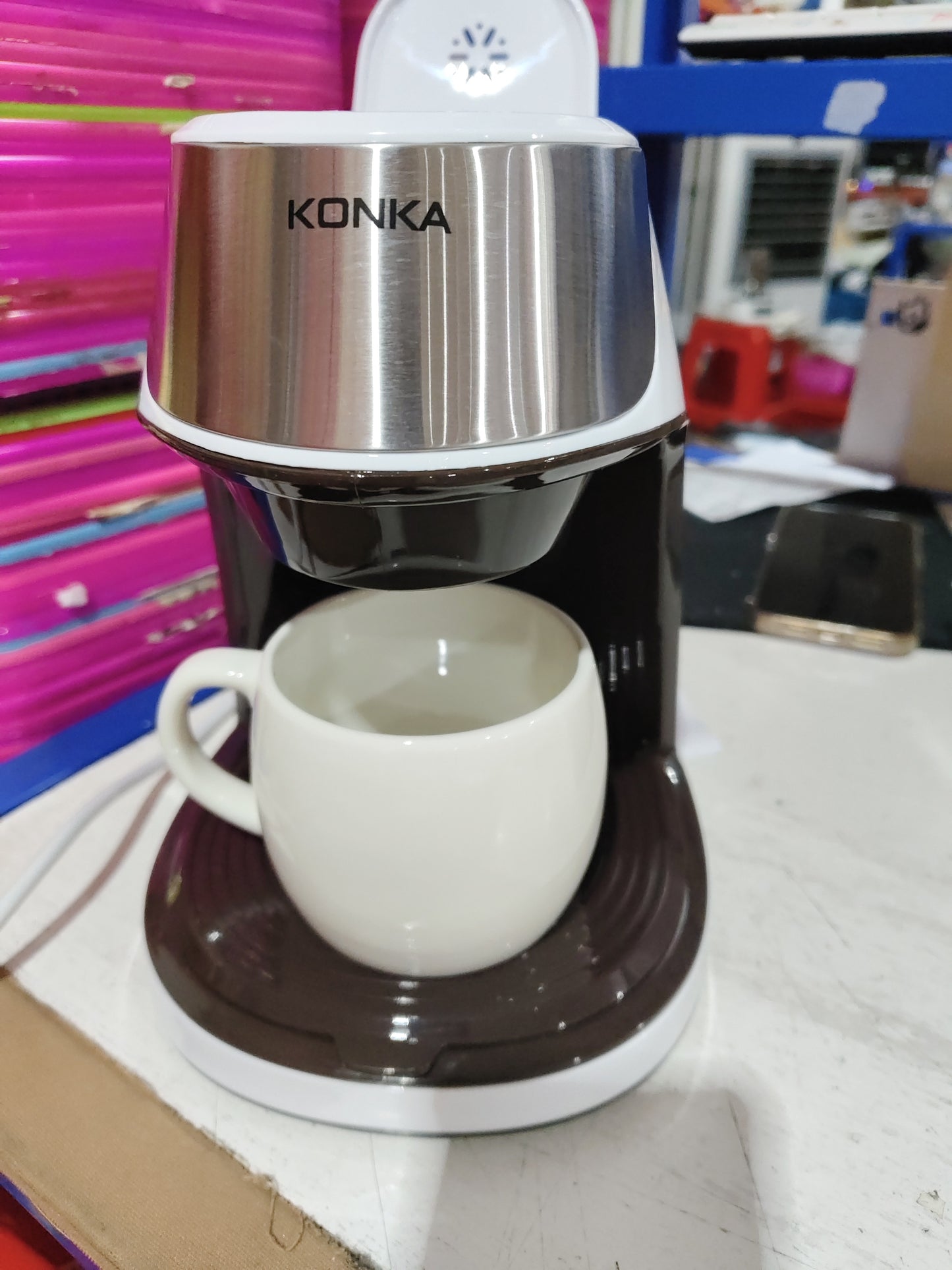 آلة صنع قهوة جديدة أوتوماتيكية بالكامل للمكتب المنزلي، ماكينة صنع قهوة أمريكية صغيرة محمولة