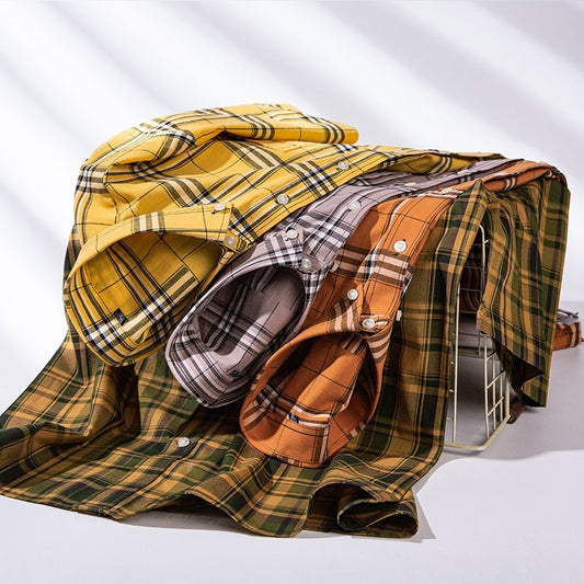 Summer Fashion Casual Men's Shirt Plaid