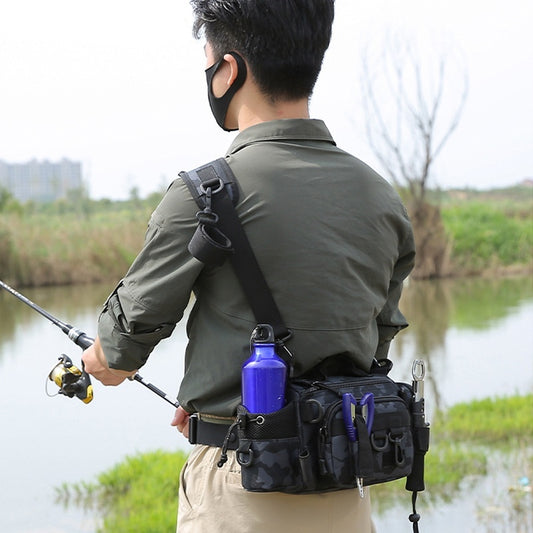 Multifunctional Rod Waist Bag Single Room Backpack Fishing Crossbody Bag