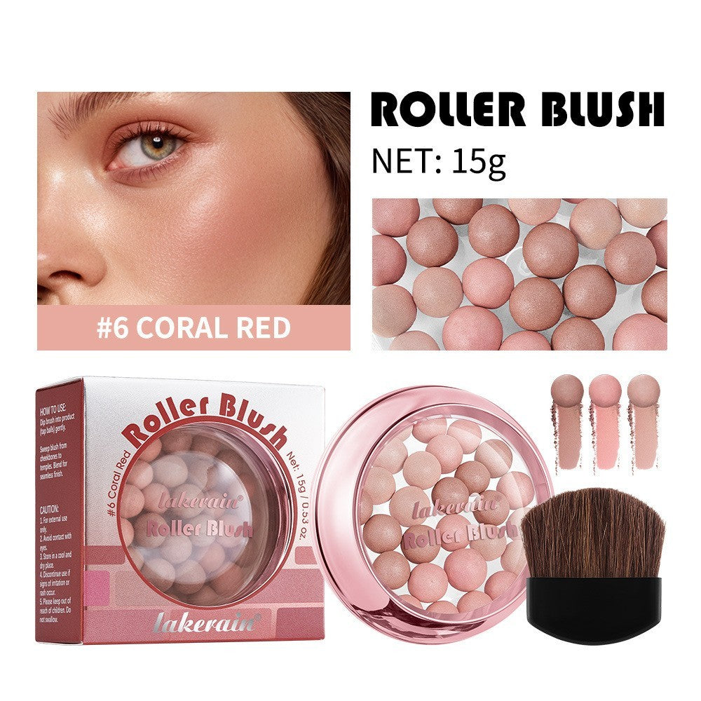 Lakerain Blush Ball Three-dimensional Repair Delicate Highlight Pearlescent Ball Blush