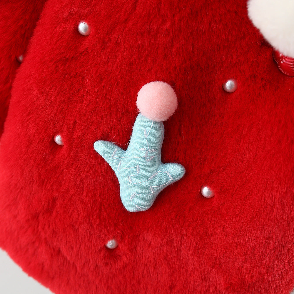 Fashionable Baby Cactus Hooded Wool Shawl