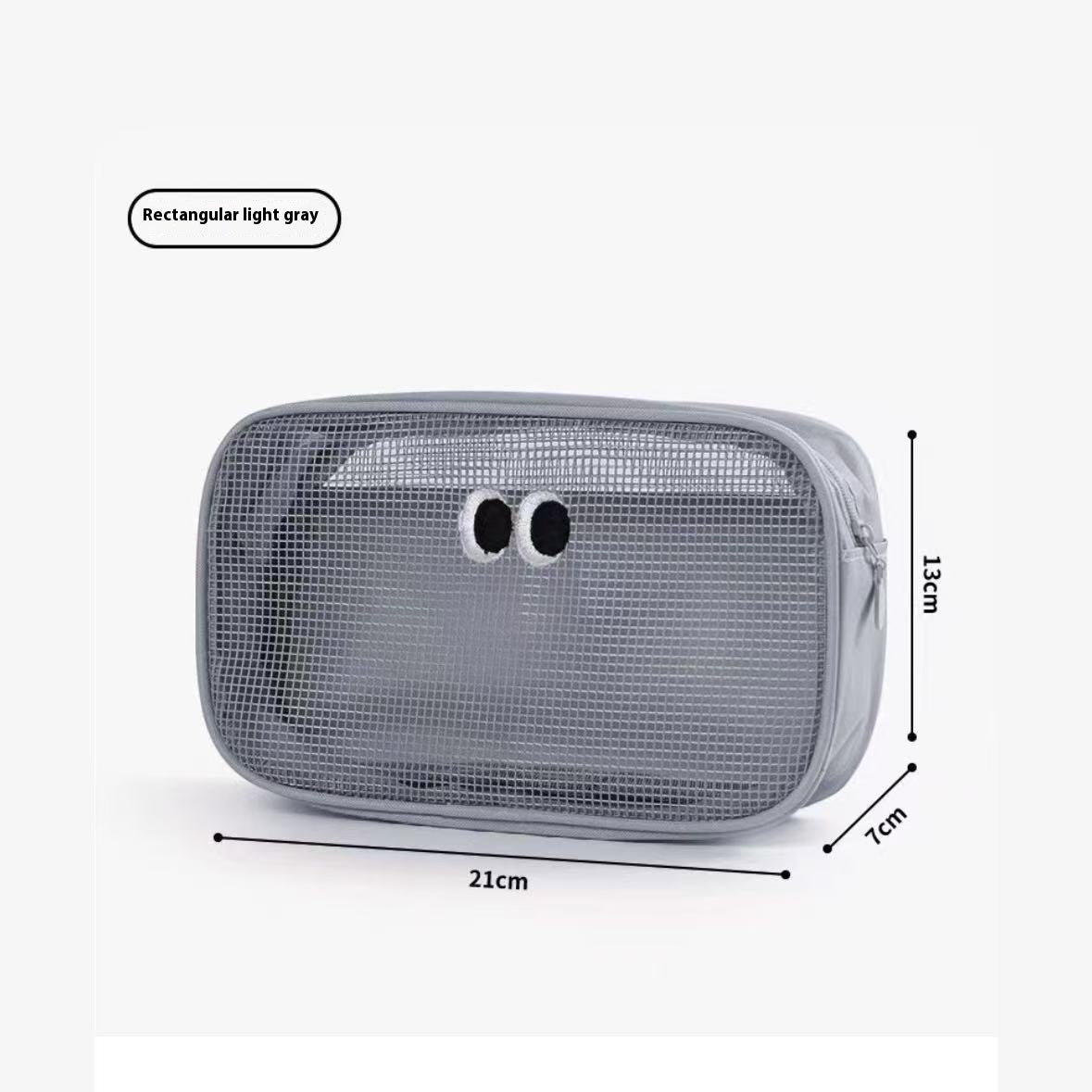 Stereo Large Capacity Mesh Makeup Wash Bag Digital