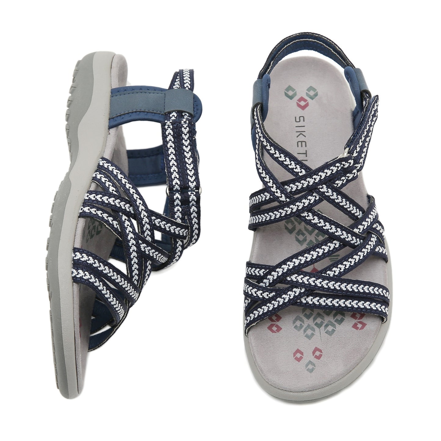 Sports Printed Casual Velcro Plus Size Women's Sandals