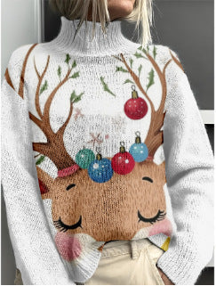 Women's Woolen Sweater Fashion Personality Turtleneck Sweater