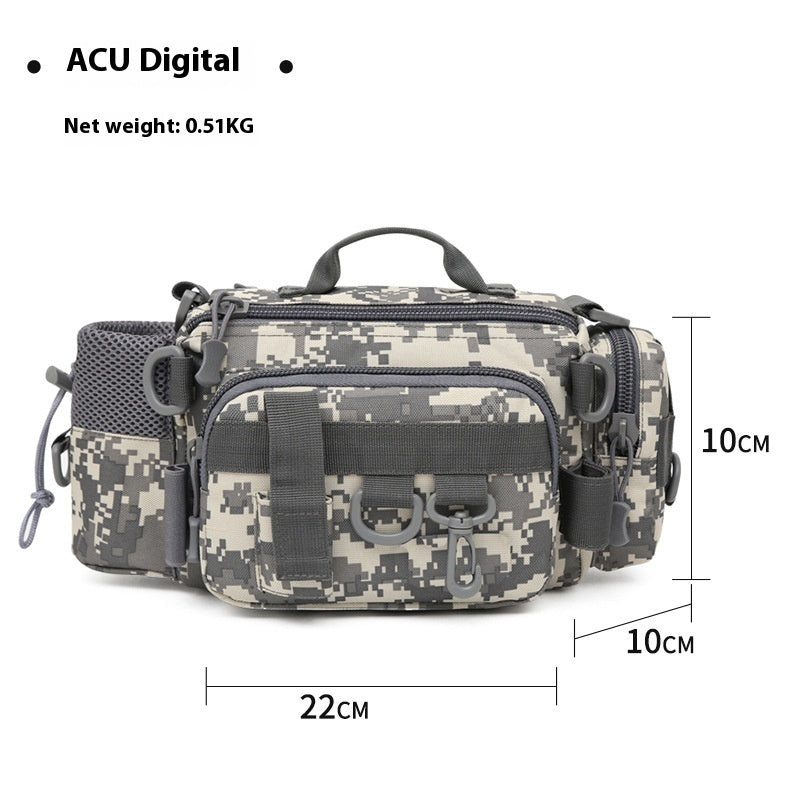 Multifunctional Rod Waist Bag Single Room Backpack Fishing Crossbody Bag