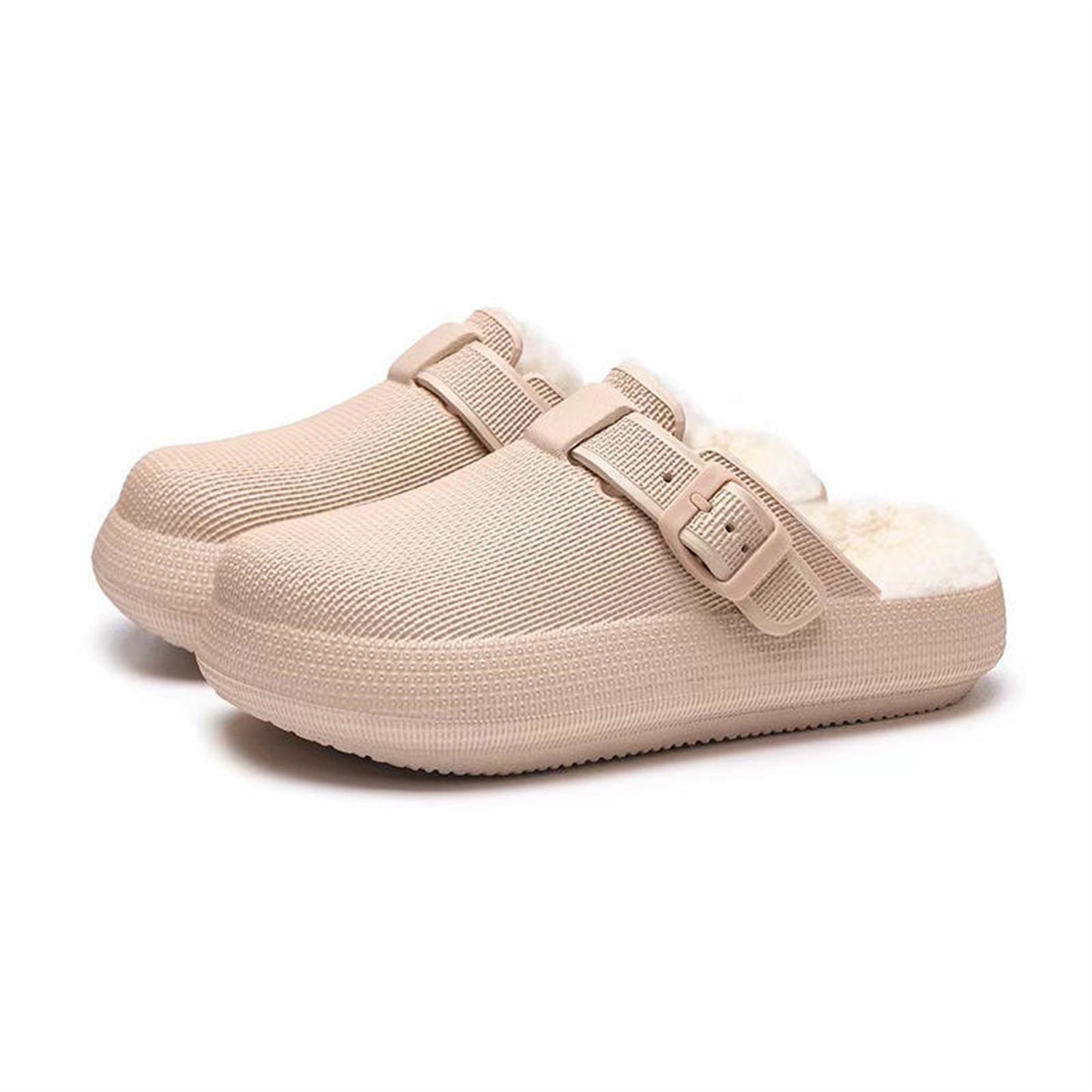 Toe Plush Soft Soled Slippers Adjustable