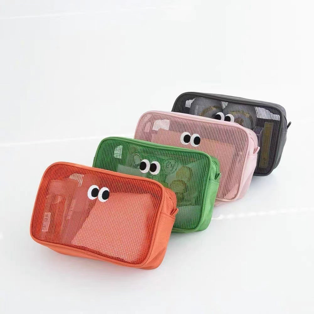 Stereo Large Capacity Mesh Makeup Wash Bag Digital