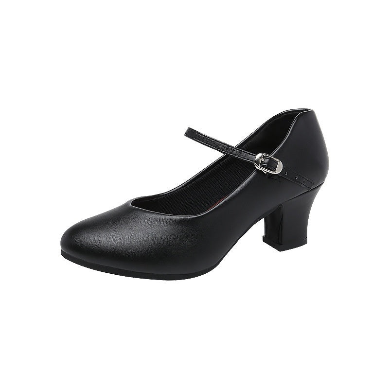 Women's Adult Dance Mid-heel Shoes Soft Bottom Lightweight Breathable