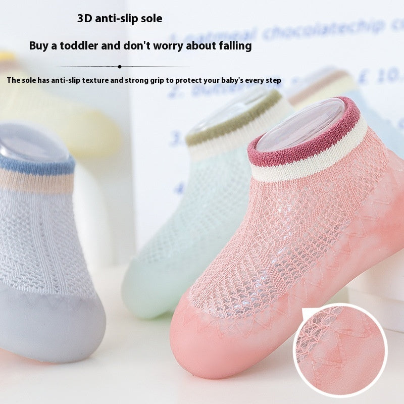 جوارب شبكية للأطفال مضادة للبعوض، جوارب صيفية للأطفال غير قابلة للانزلاق