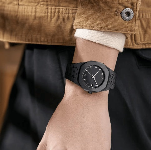 ساعة عربية من الفولاذ المقاوم للصدأ