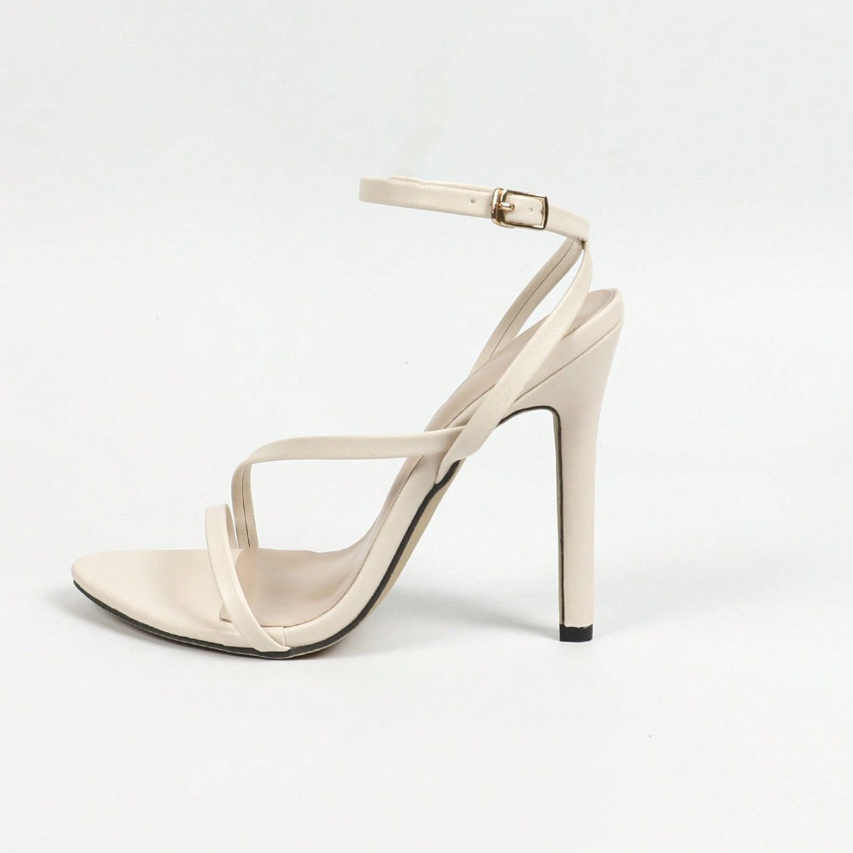 Women's Round Toe Open Toe Multi-stripe Cross Ankle Strap