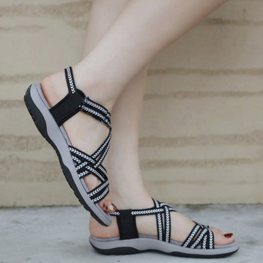 Sports Printed Casual Velcro Plus Size Women's Sandals