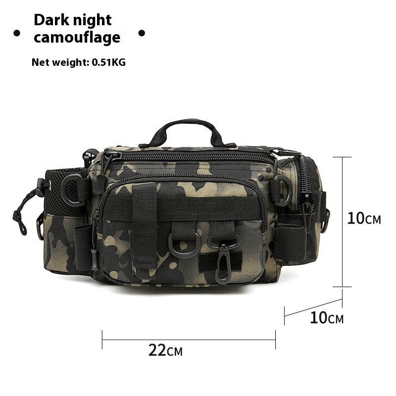 Multifunctional Rod Waist Bag Single Room Backpack Fishing Crossbody Bag
